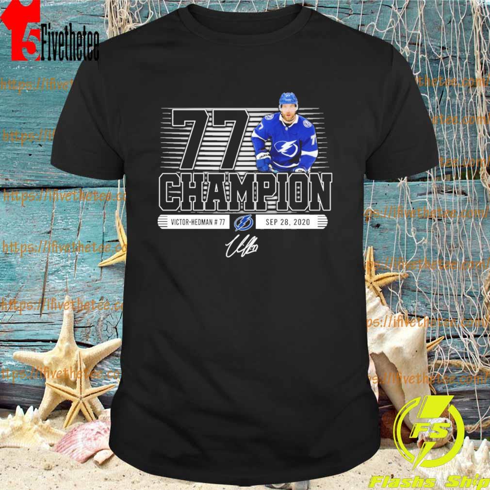 Victor Hedman 77 Tampa Bay Lightning hockey player poster shirt, hoodie,  sweater, long sleeve and tank top