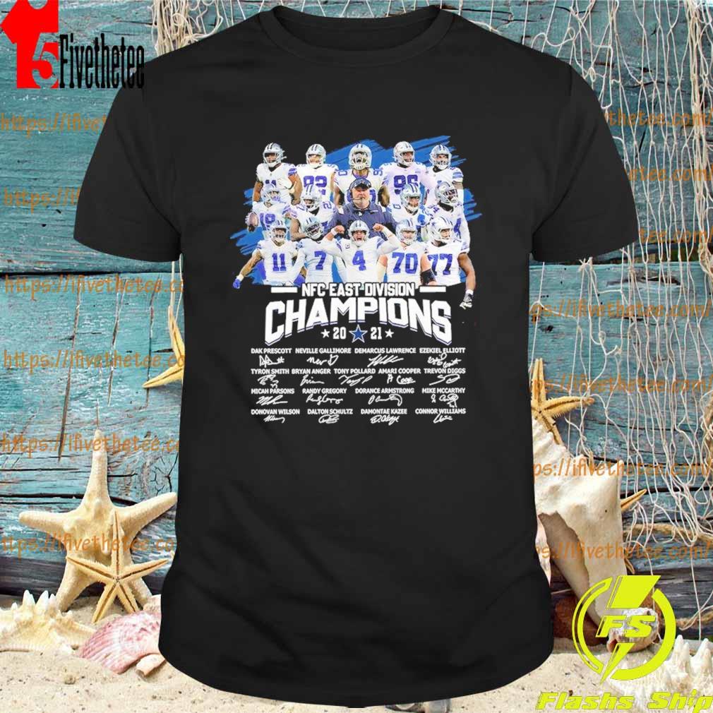 Dallas Cowboys NFC East Division Champions 2021 signatures shirt