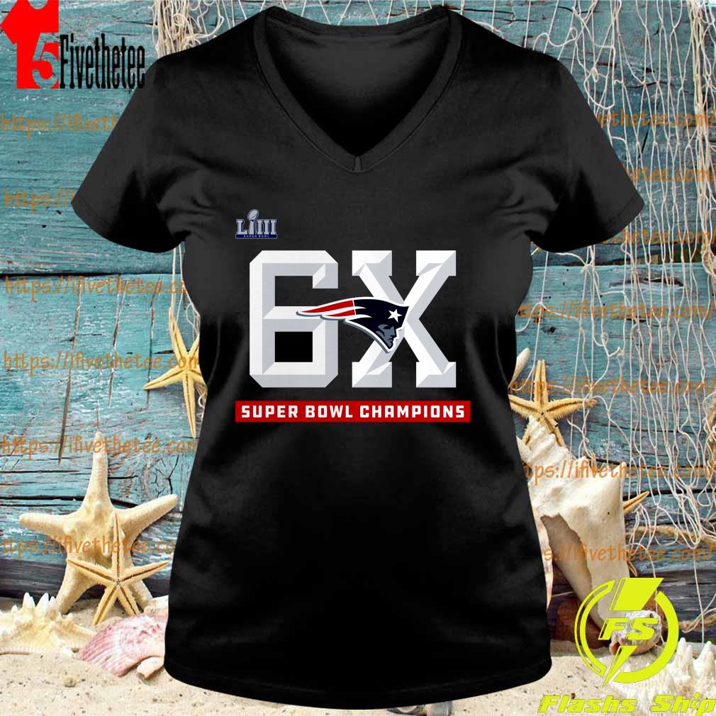 New England Patriots 6-Time Super Bowl Champions Hometown Block 6X T-Shirt,  hoodie, sweater, long sleeve and tank top