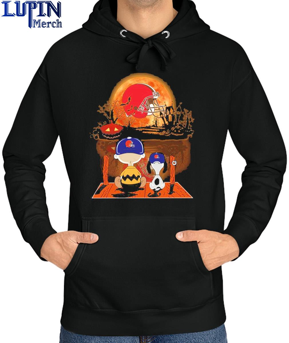 Charlie Brown And Snoopy Watching Cleveland Browns Halloween Cleveland  Browns Shirt