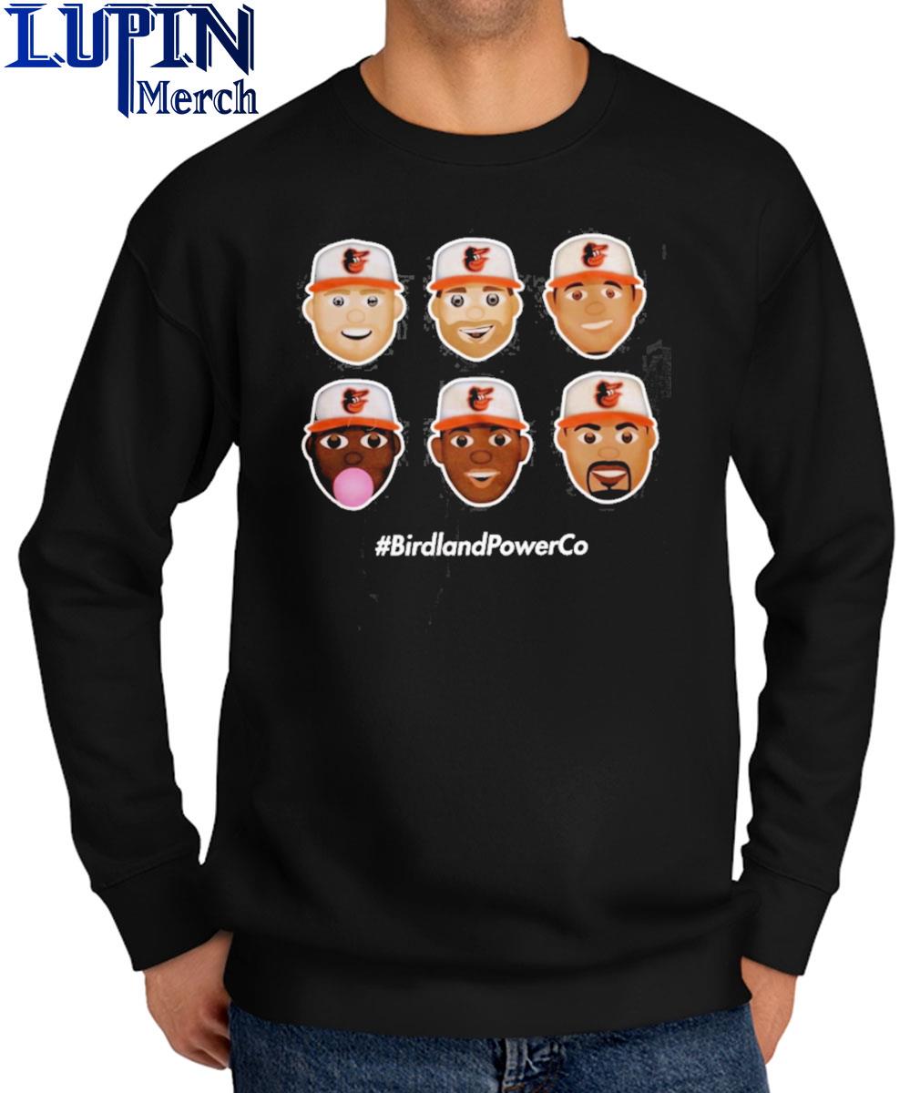 Birdland Power Co Homerun Emoji Orange Shirt