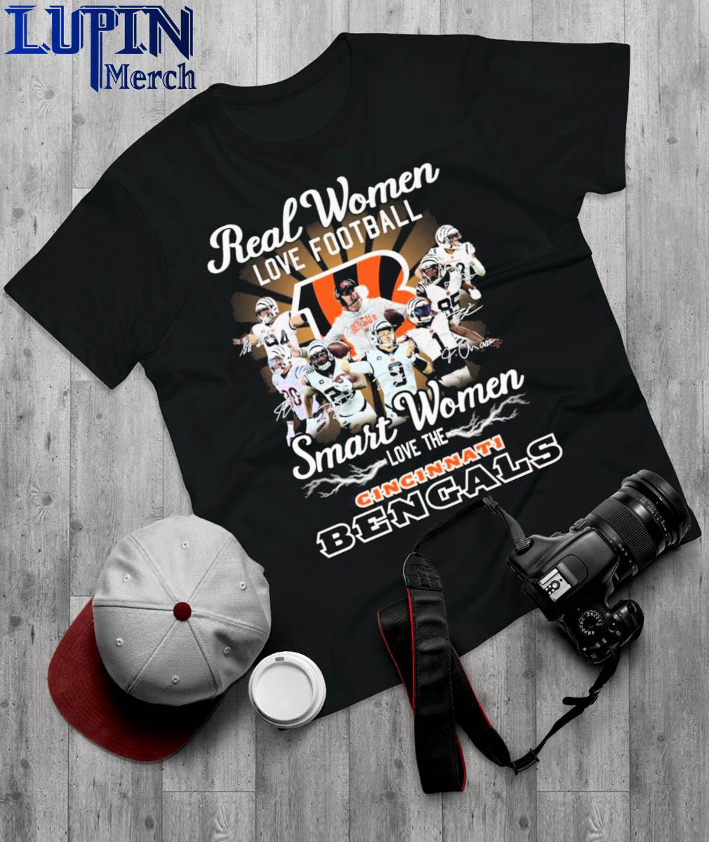 Real Women Love Football Smart Women Love The Cincinnati Bengals T Shirt