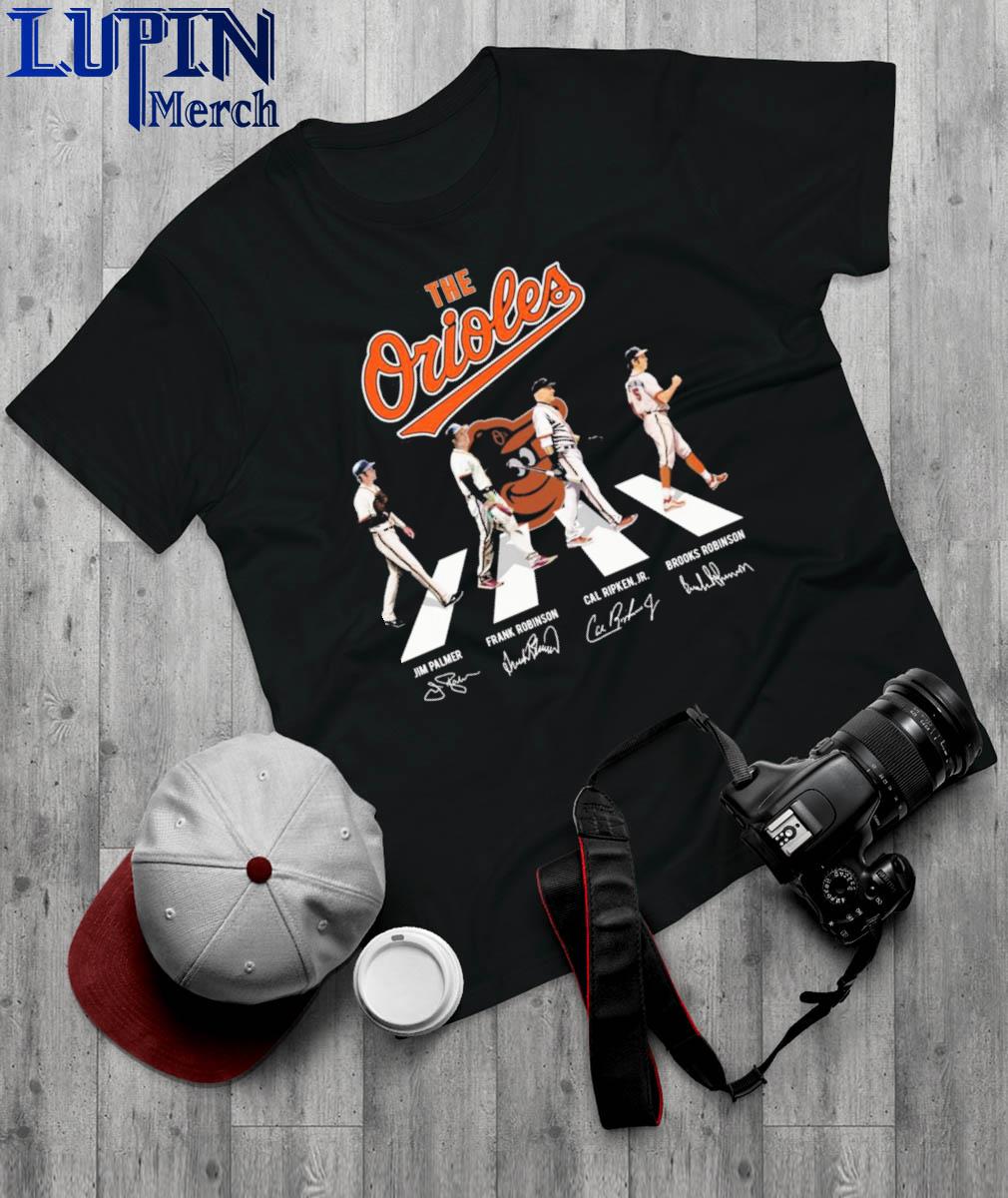 Orioles Frank Robinson Brooks Robinson Cal Ripken Jr Jim Palmer signatures  shirt, hoodie, sweater, long sleeve and tank top