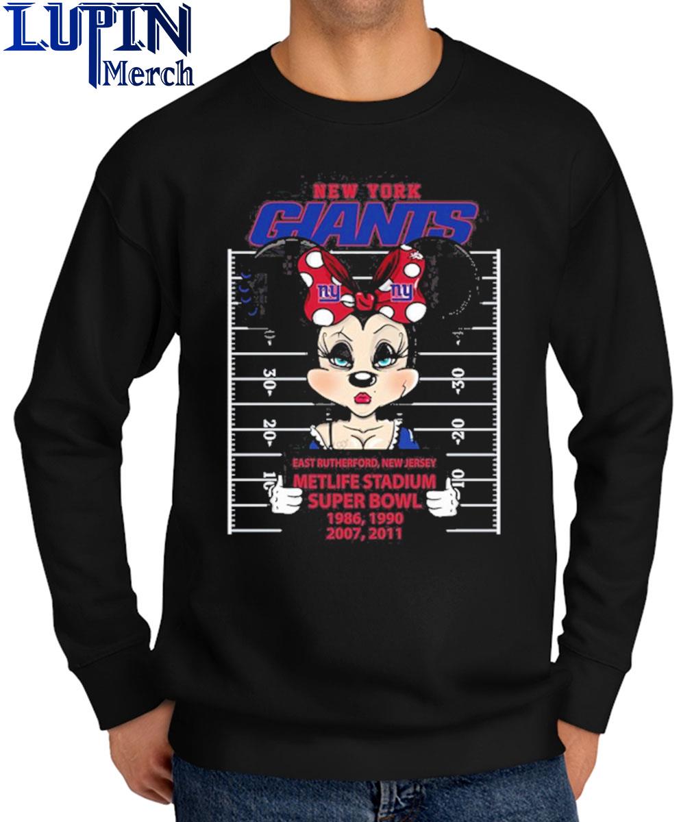 New York Giants Mickey Mouse East Rutherford New Jersey Stadium Super Bowl  1986 2011 Shirt, hoodie, sweater, long sleeve and tank top