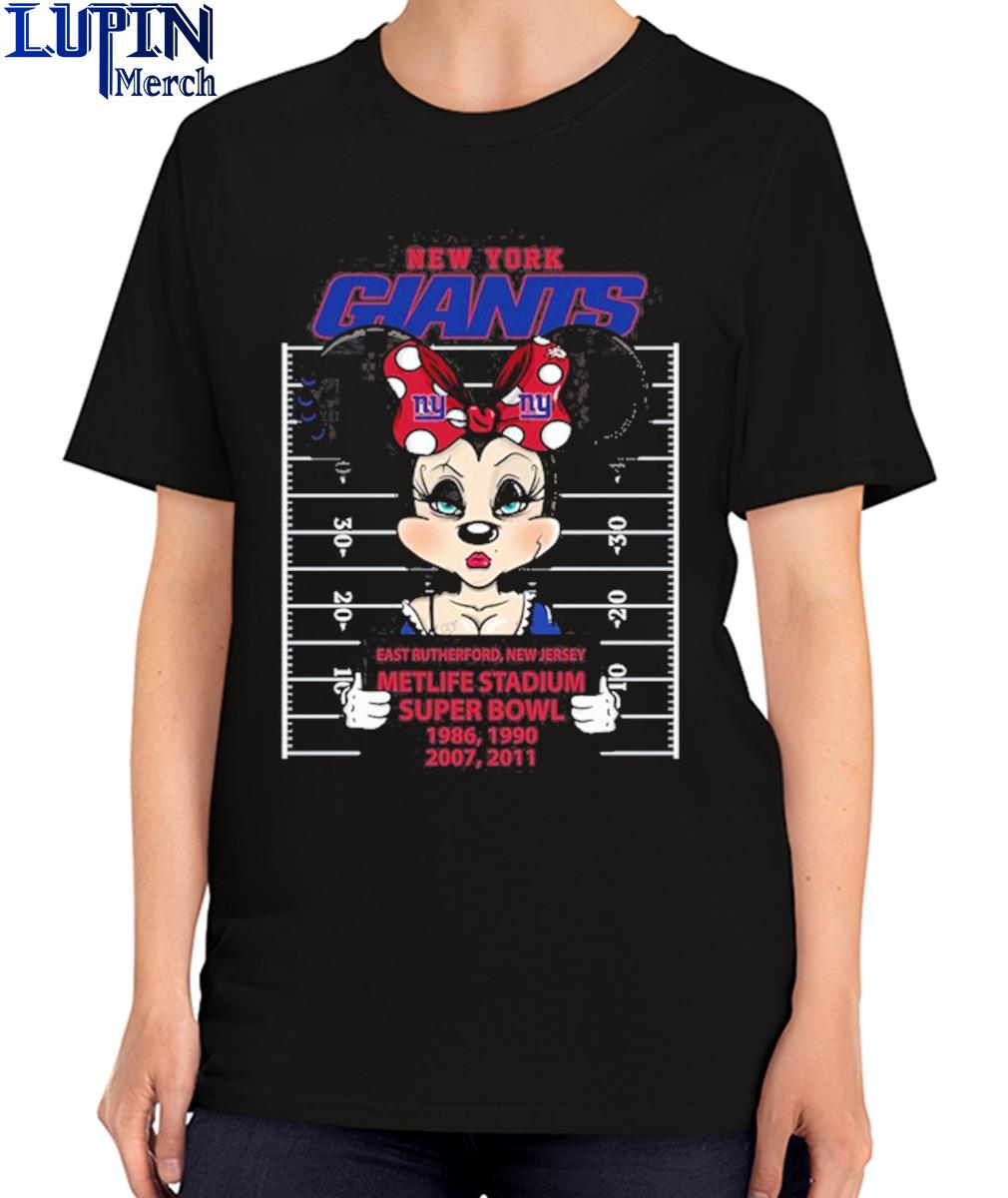 New York Giants Minnie Mouse East Rutherford New Jersey Stadium Super Bowl  1986 2011 Shirt, hoodie, sweater, long sleeve and tank top