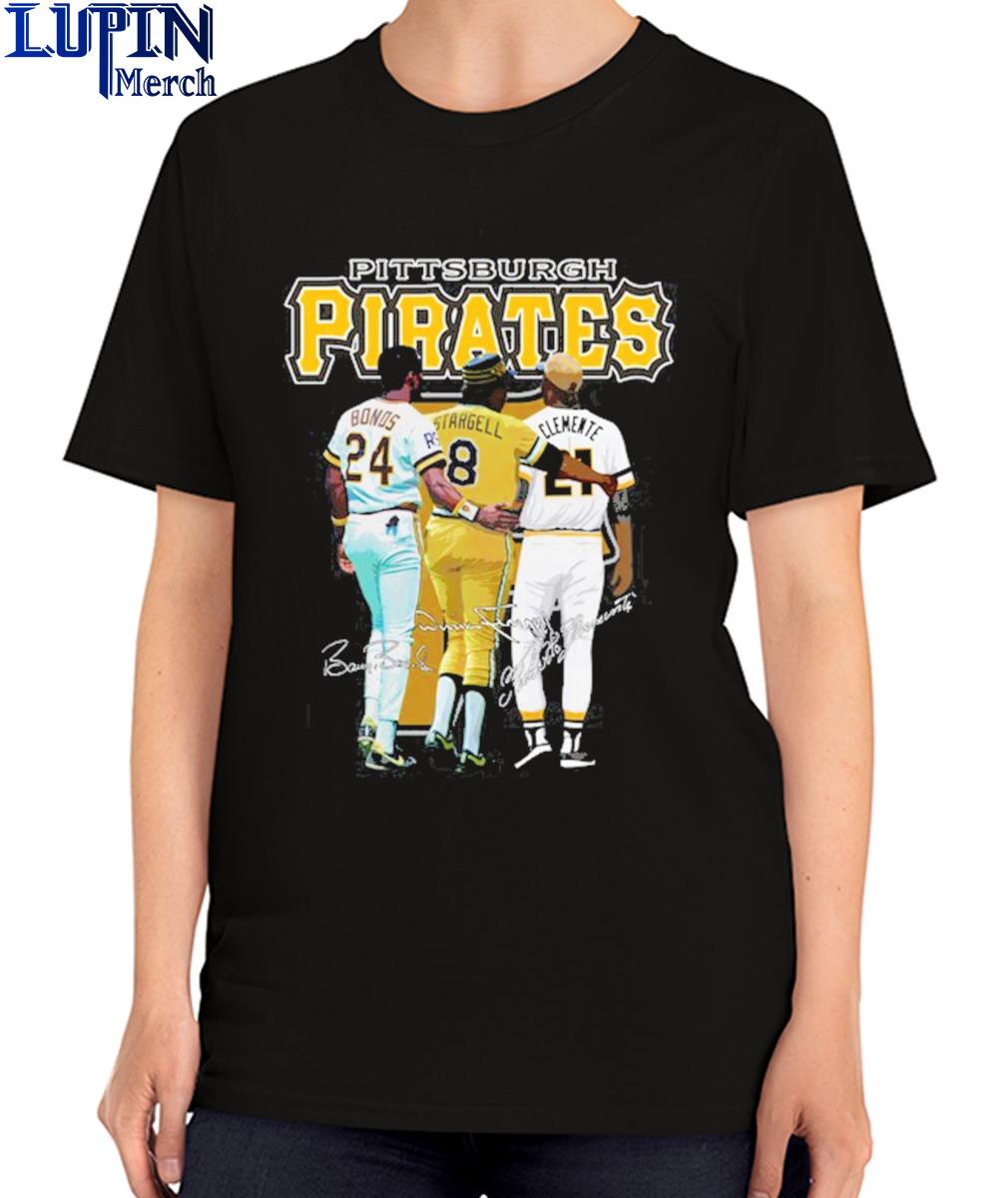 Pittsburgh Pirates 24 Bonos 8 Stargell and 21 Clemente sigantures shirt,  hoodie, sweater, long sleeve and tank top