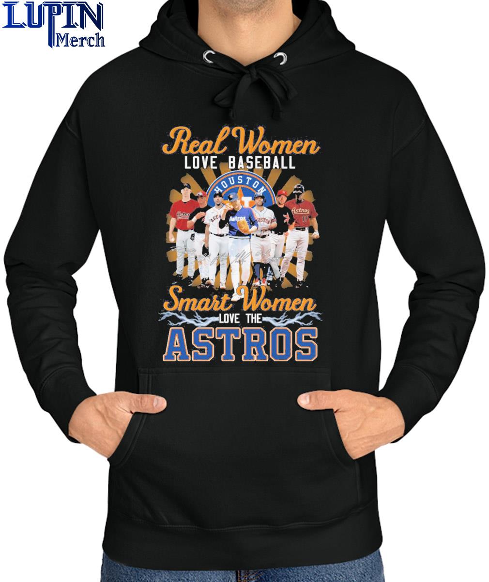 Real Women Love Baseball Smart Women Love The Houston Astros Signatures  2023 Shirt For Men And Women