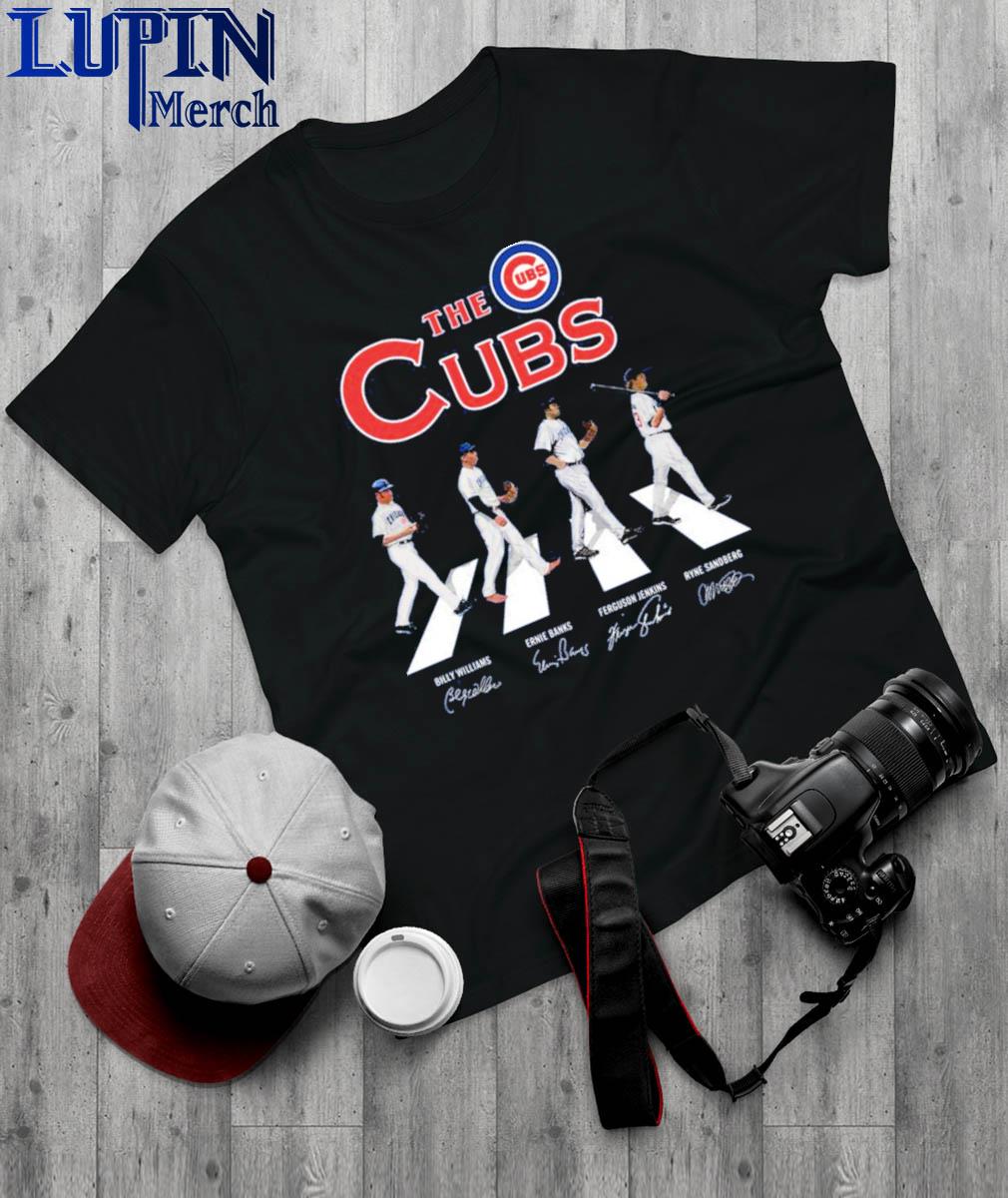 Official The CUBS Billy Williams, Ernie Banks, Ferguson Jenkins, Ryne  Sandberg abbey road signatures shirt, hoodie, sweater, long sleeve and tank  top
