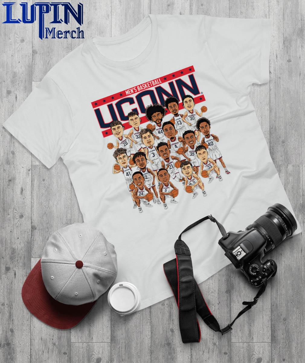 Official UConn Huskies 2022 - 2023 Men's Basketball Team Caricature  T-Shirt, hoodie, sweater, long sleeve and tank top
