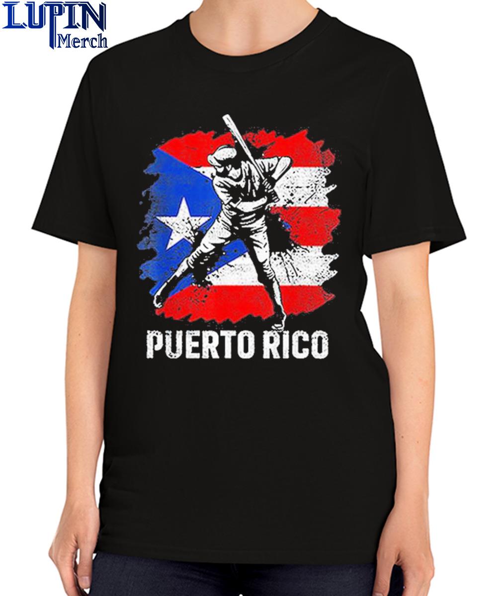 Puerto Rican Baseball Player Puerto Rico Flag Baseball Fans Shirt