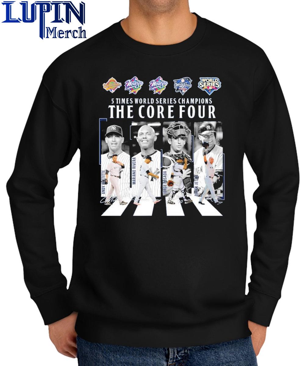 The Core Four New York Yankees Mariano Rivera Jorge Posada Andy Pettitte  and Derek Jeter shirt, hoodie, sweater, long sleeve and tank top