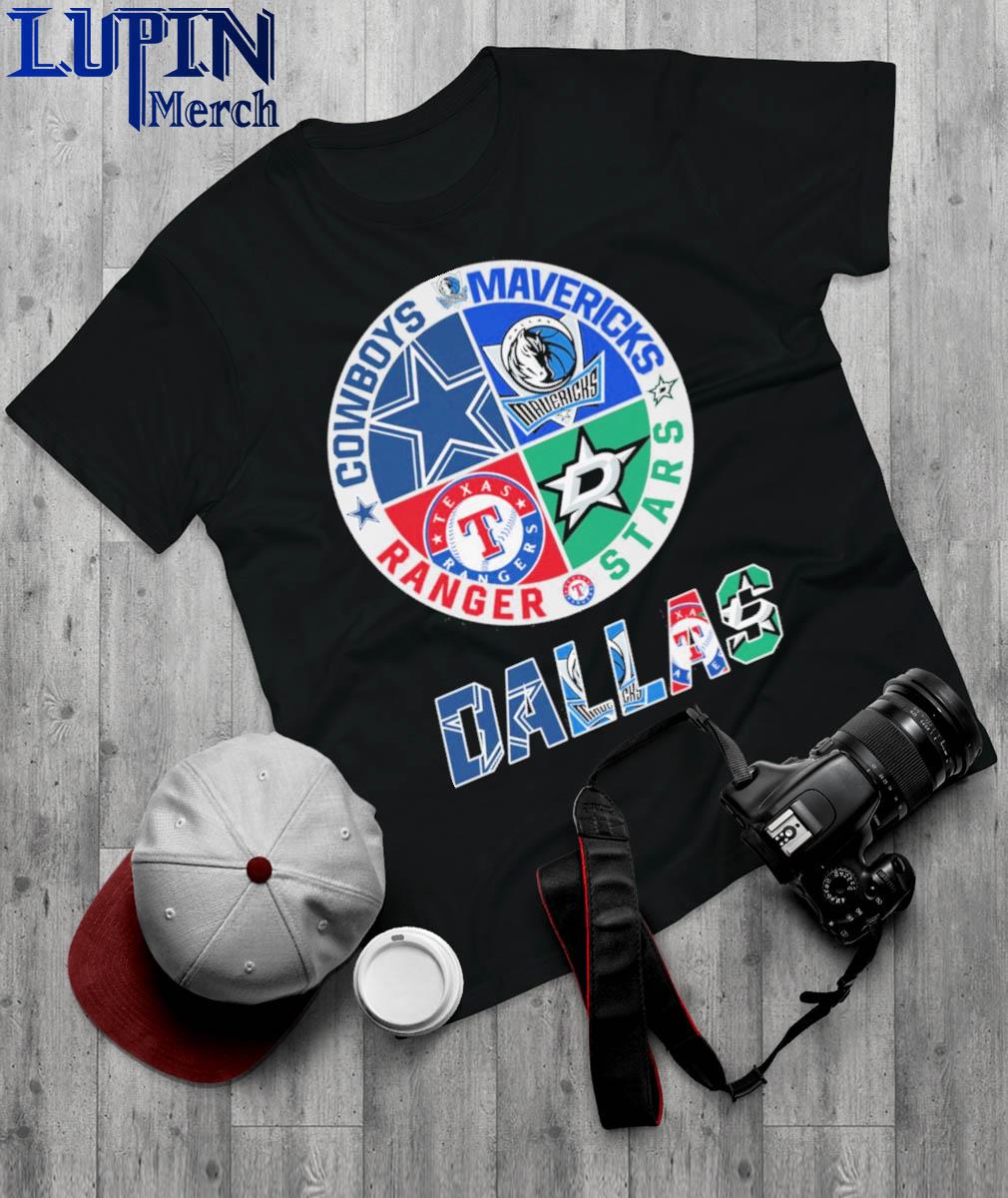 Official Dallas Sports Teams Dallas Cowboys, Mavericks, Ranger And Dallas  Stars Logo Shirt, hoodie, sweater, long sleeve and tank top