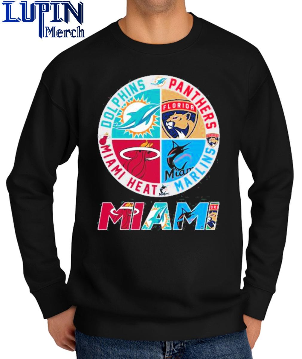 Official Miami Dolphins, Miami Heat, Miami Marlins and Florida Panthers  shirt, hoodie, sweater, long sleeve and tank top
