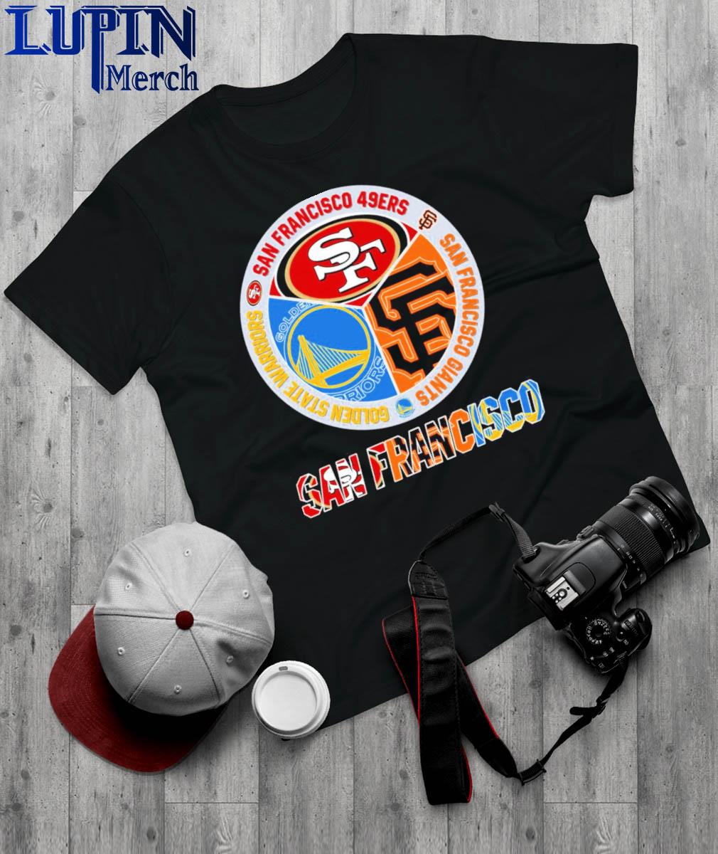 San Francisco 49ers Warriors Giants teams logo 2023 T-shirt, hoodie,  sweater, long sleeve and tank top