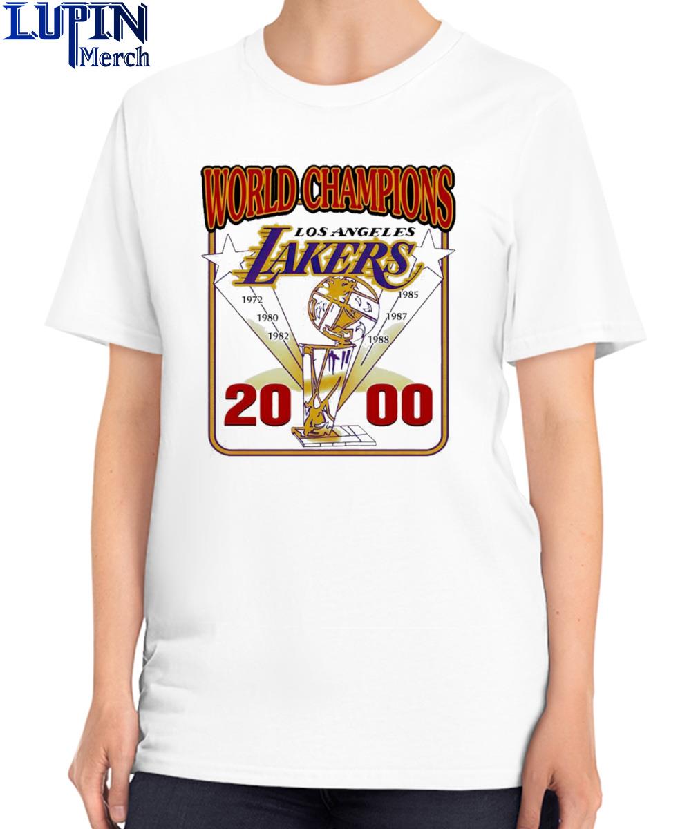 Buy World Champions Los Angeles Lakers 2000 Vintage Shirt For Free