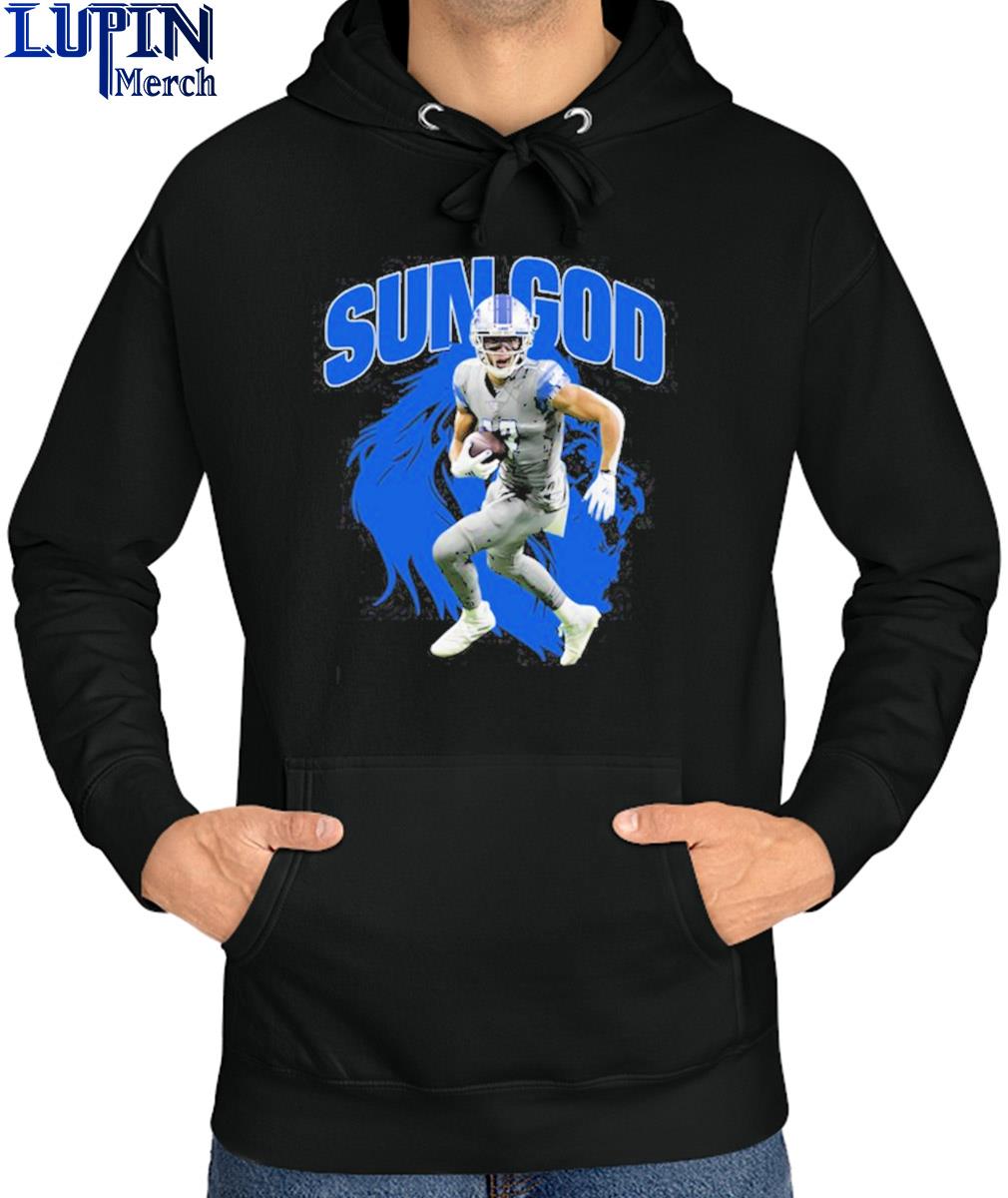 C j gardner johnson wearing detroit lions sun god T-shirt, hoodie, tank  top, sweater and long sleeve t-shirt