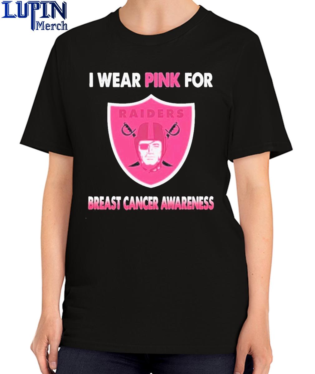 Official las Vegas Raiders I Wear Pink For Breast Cancer Awareness Shirt,  hoodie, sweater, long sleeve and tank top