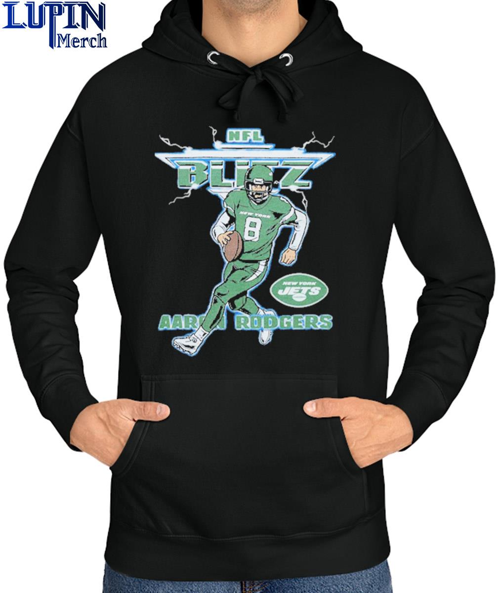 Aaron Rodgers New York Jets NFL Blitz lightning shirt, hoodie