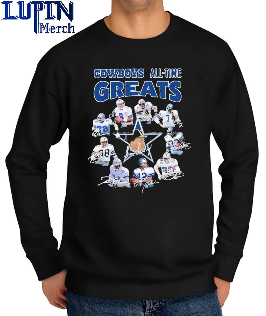 Official Dallas Cowboys all time greats players history signatures shirt,  hoodie, sweater, long sleeve and tank top