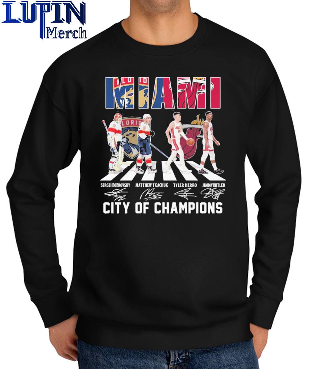 Miami Heat Florida Panthers City Of Champion Abbey Road T Shirt