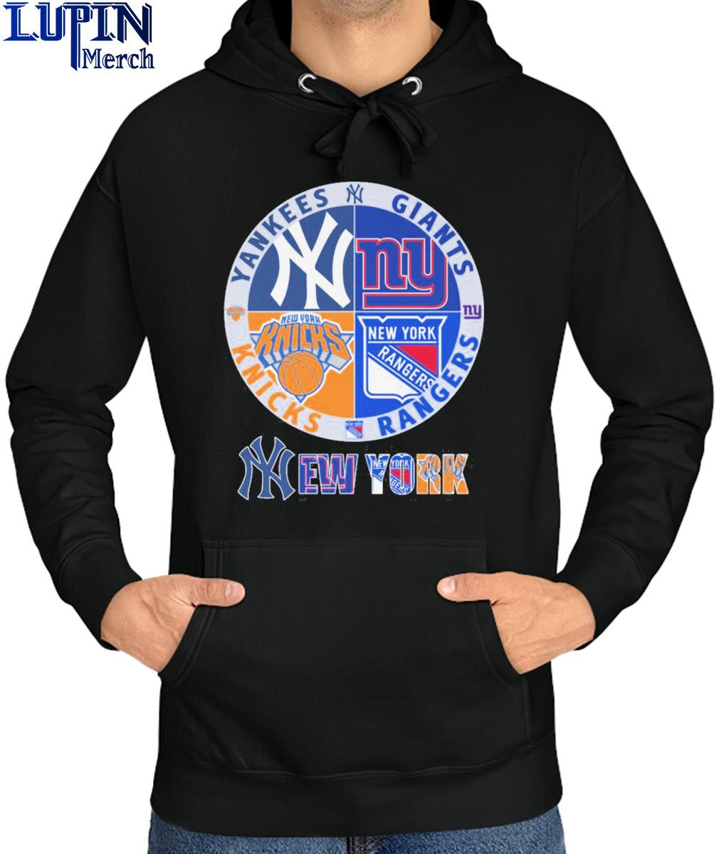 Official New York Knicks New York Yankees New York Rangers New York Giants New  York city of champions shirt, hoodie, longsleeve tee, sweater