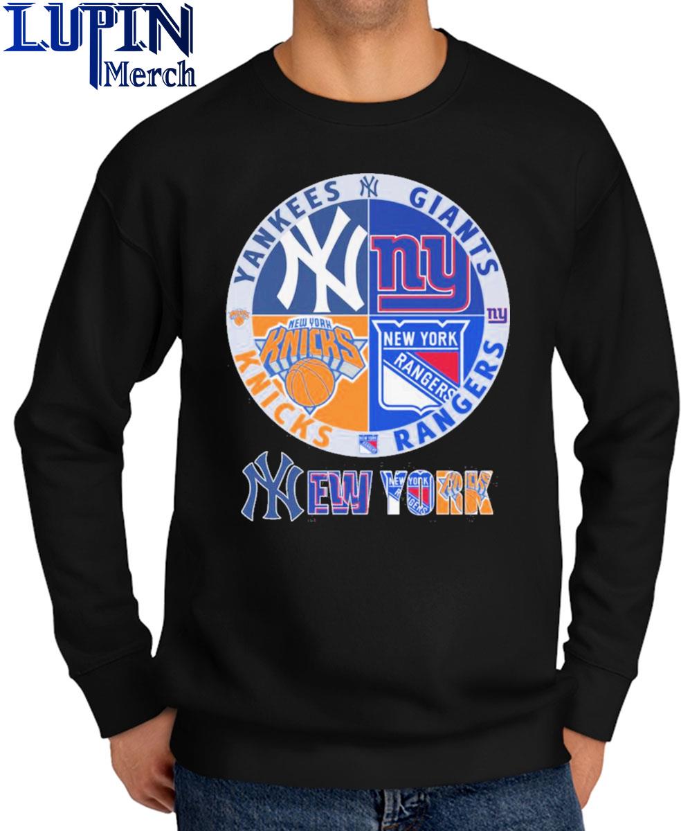 Official New york sport team ny yankees ny knicks and ny giants T-shirt,  hoodie, tank top, sweater and long sleeve t-shirt