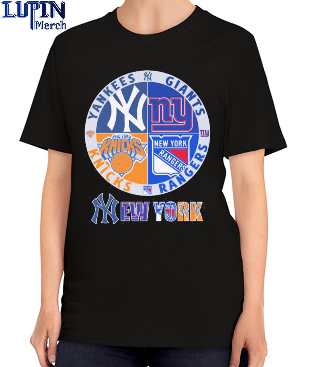 New York Yankees Giants Rangers Knicks logo shirt, hoodie, sweater, long  sleeve and tank top