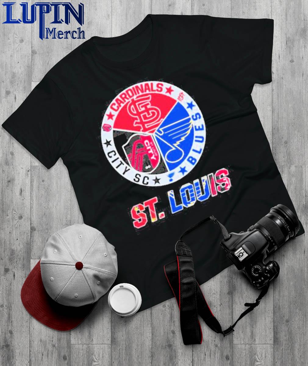 Official 2023 St Louis Sports Teams Shirt Cardinals Blues And City