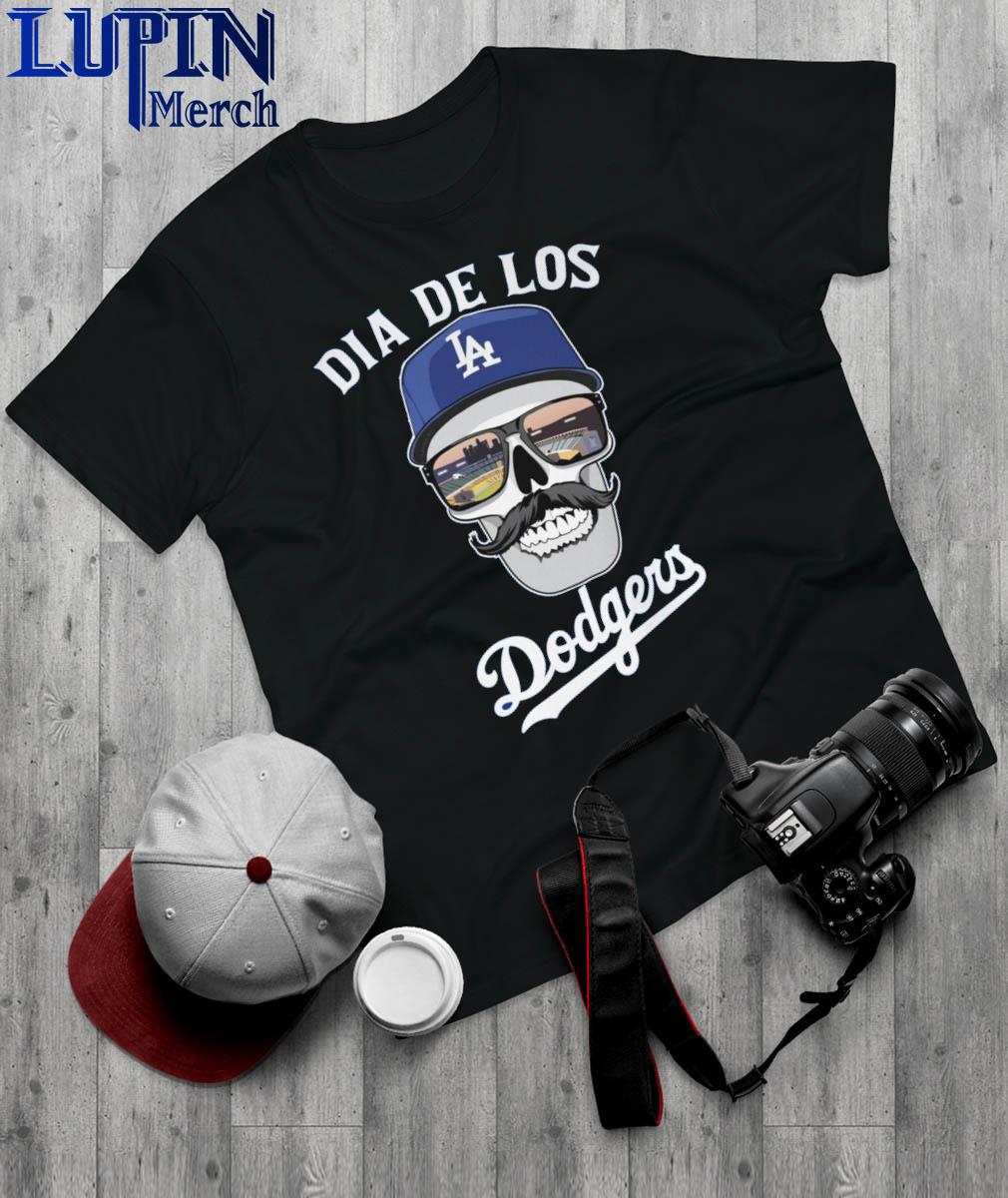 Dia De Los Dodgers LA Skull Men's T-Shirt