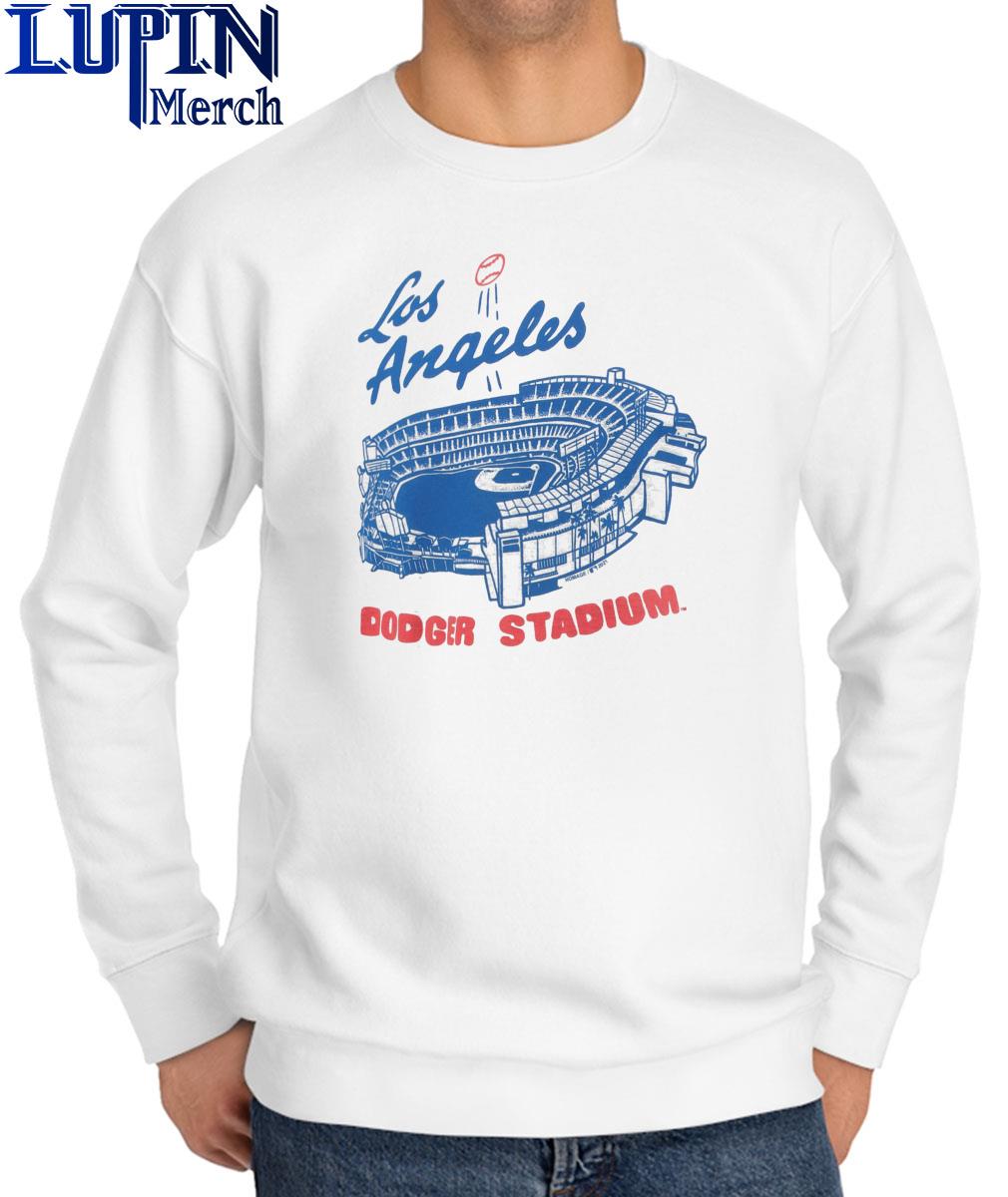 Los Angeles Dodgers Homage Gray Dodger Stadium Tri Blend T Shirt