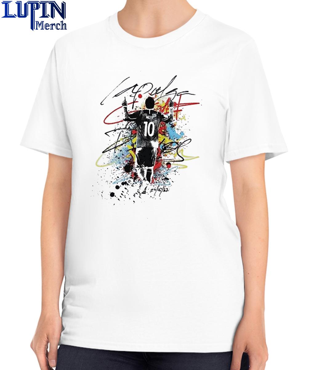 Messi La Pulga Paint Splash Graphic Shirt La Pulga Lionel MessI