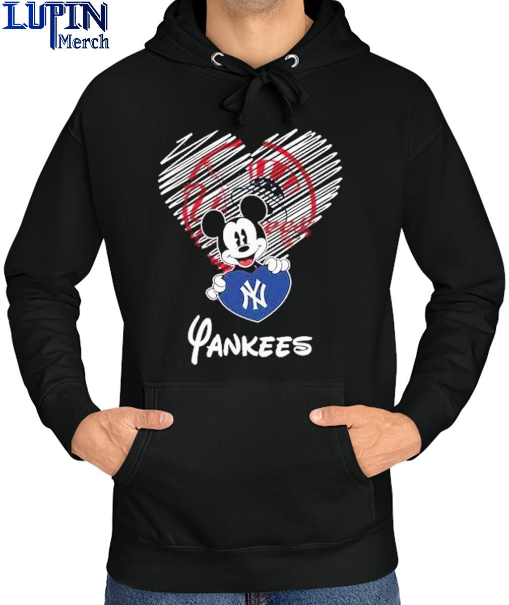 Mickey Mouse hug New York Yankees heart shirt, hoodie, sweater