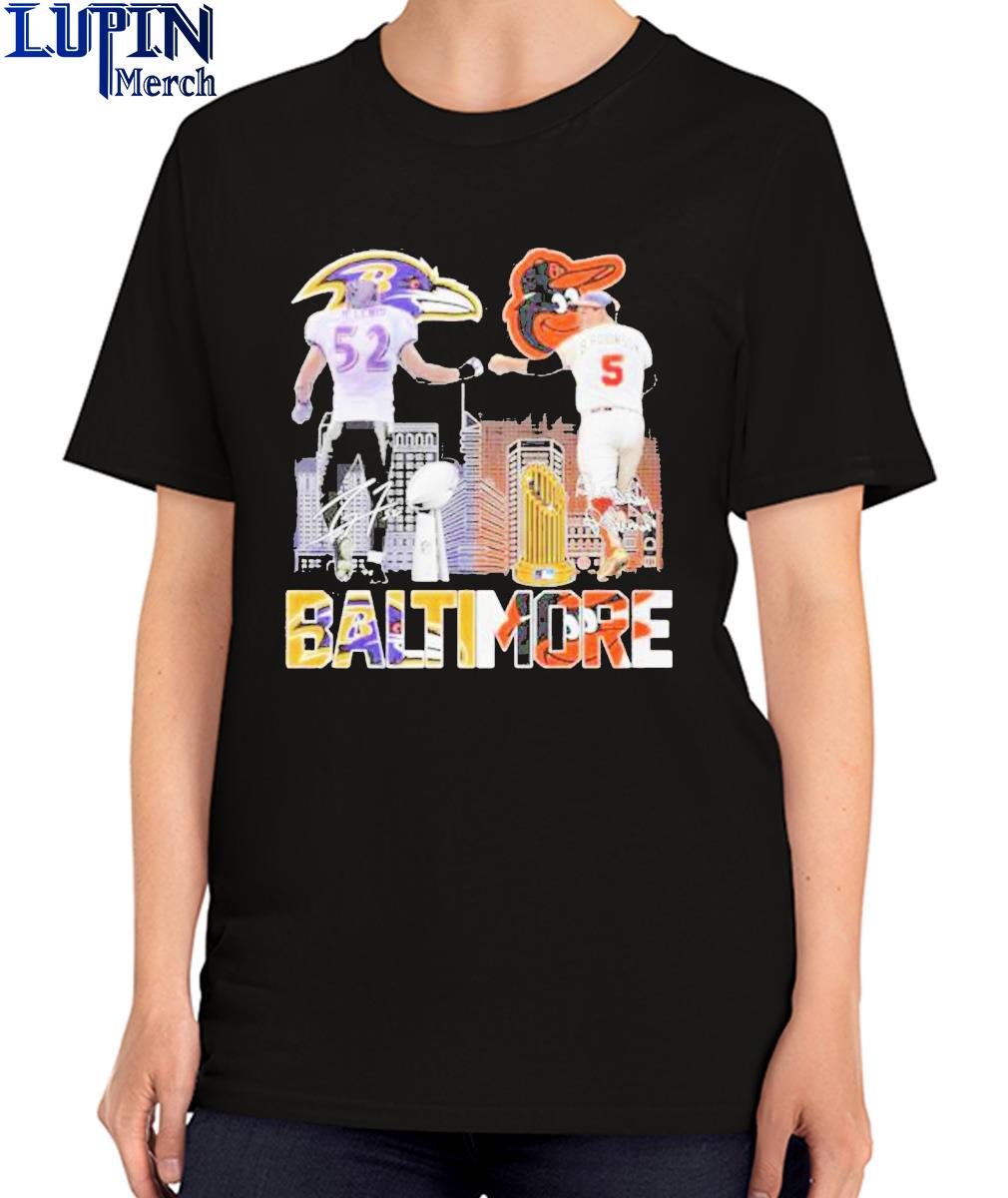 Baltimore Ravens Orioles Lewis And Robinson City Champions T Shirt