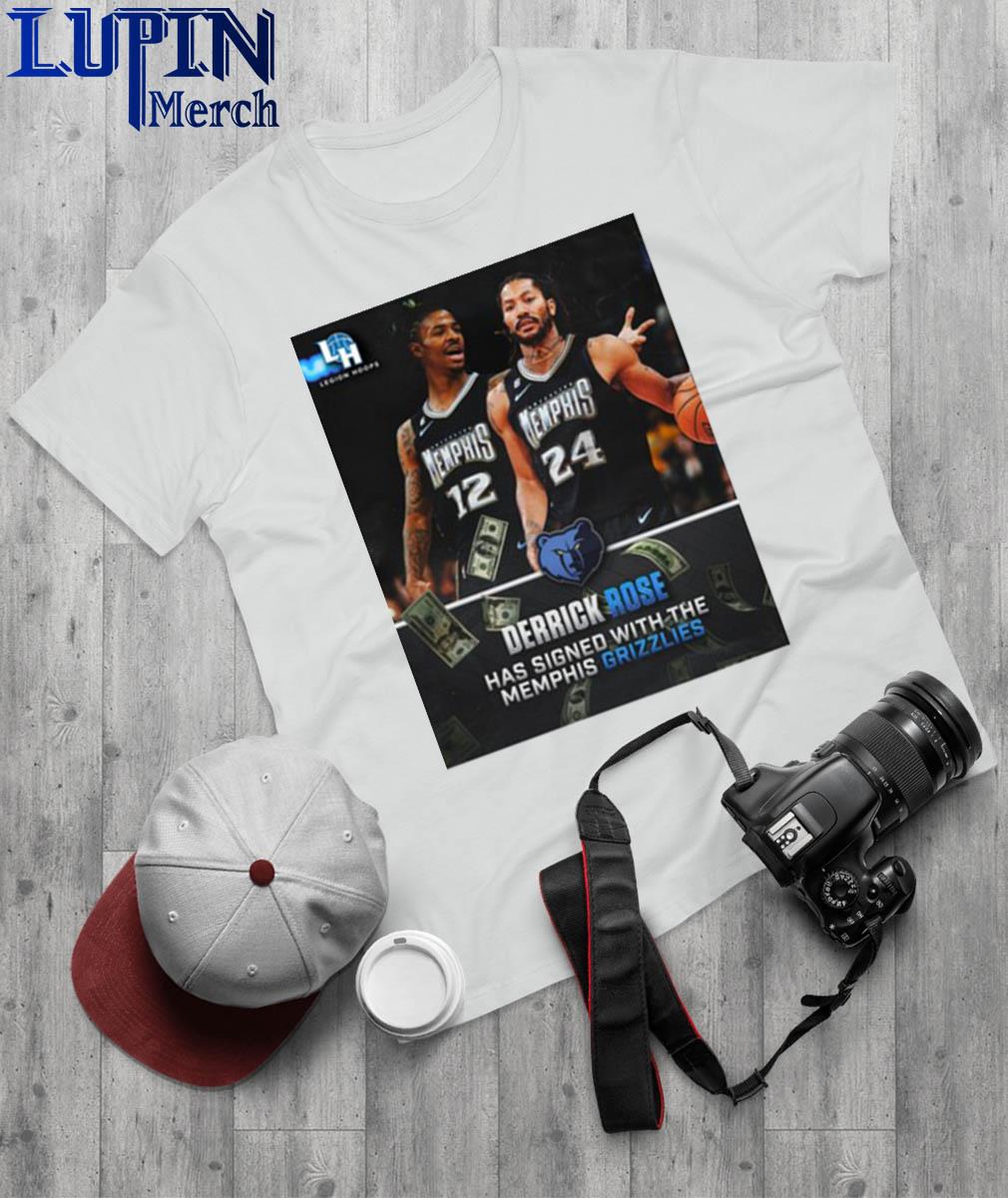 Derrick Rose 2023 Memphis Grizzlies Jersey Inspired T-Shirt in 2023
