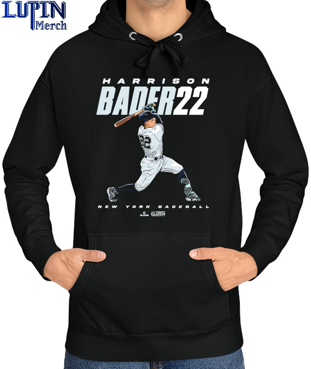 Harrison Bader Men's Cotton T-Shirt - Heather Gray - New York | 500 Level Major League Baseball Players Association (MLBPA)