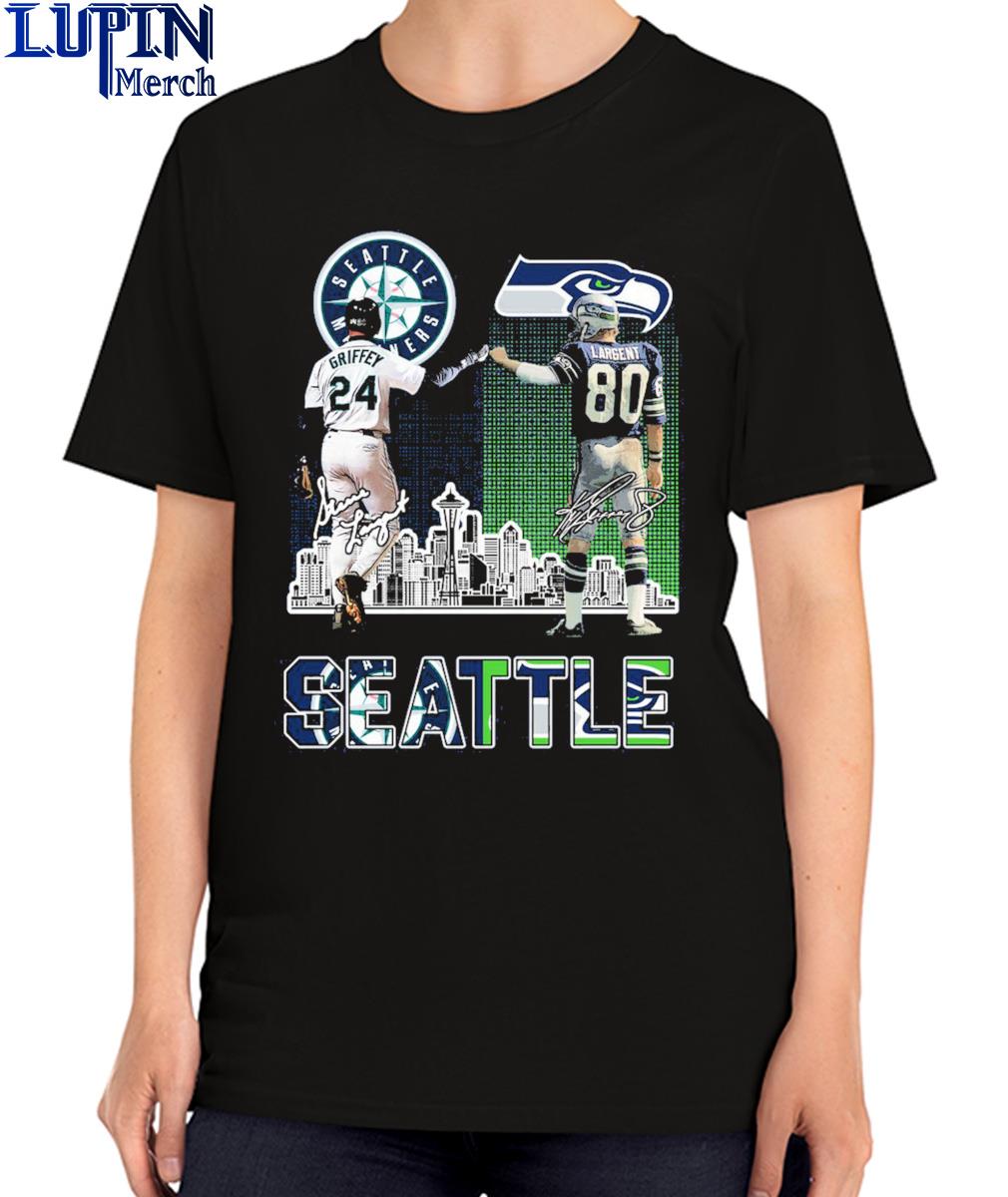 Seatle Mariners Griffey And Seahawks Largent City Champion T Shirt