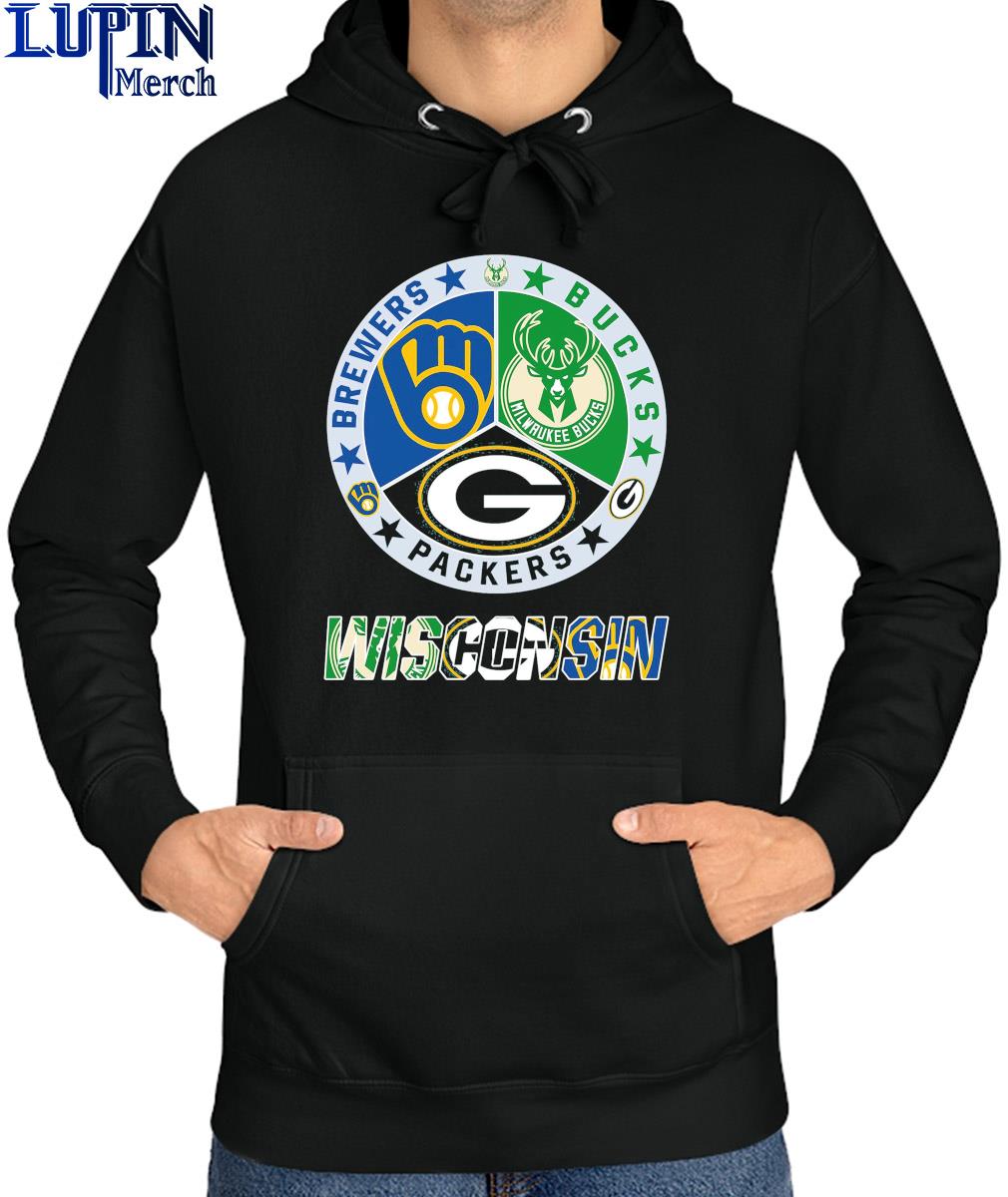 Official official Wisconsin Sports teams, Milwaukee Brewers, Milwaukee  Bucks and Green Bay Packers shirt, hoodie, sweater, long sleeve and tank top