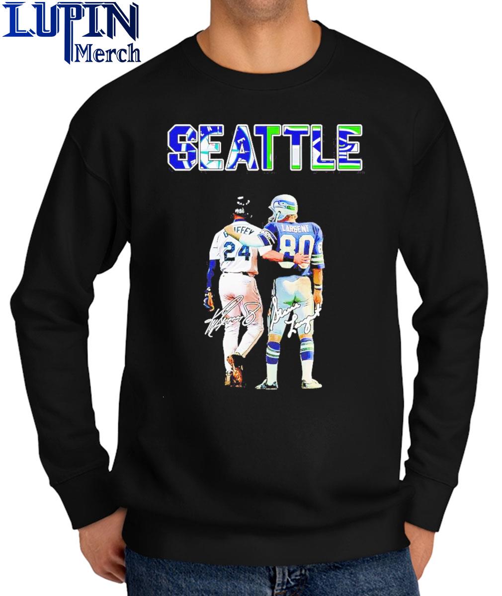 Official Ken griffey jr and steve largent Seattle city signatures T-shirt,  hoodie, tank top, sweater and long sleeve t-shirt