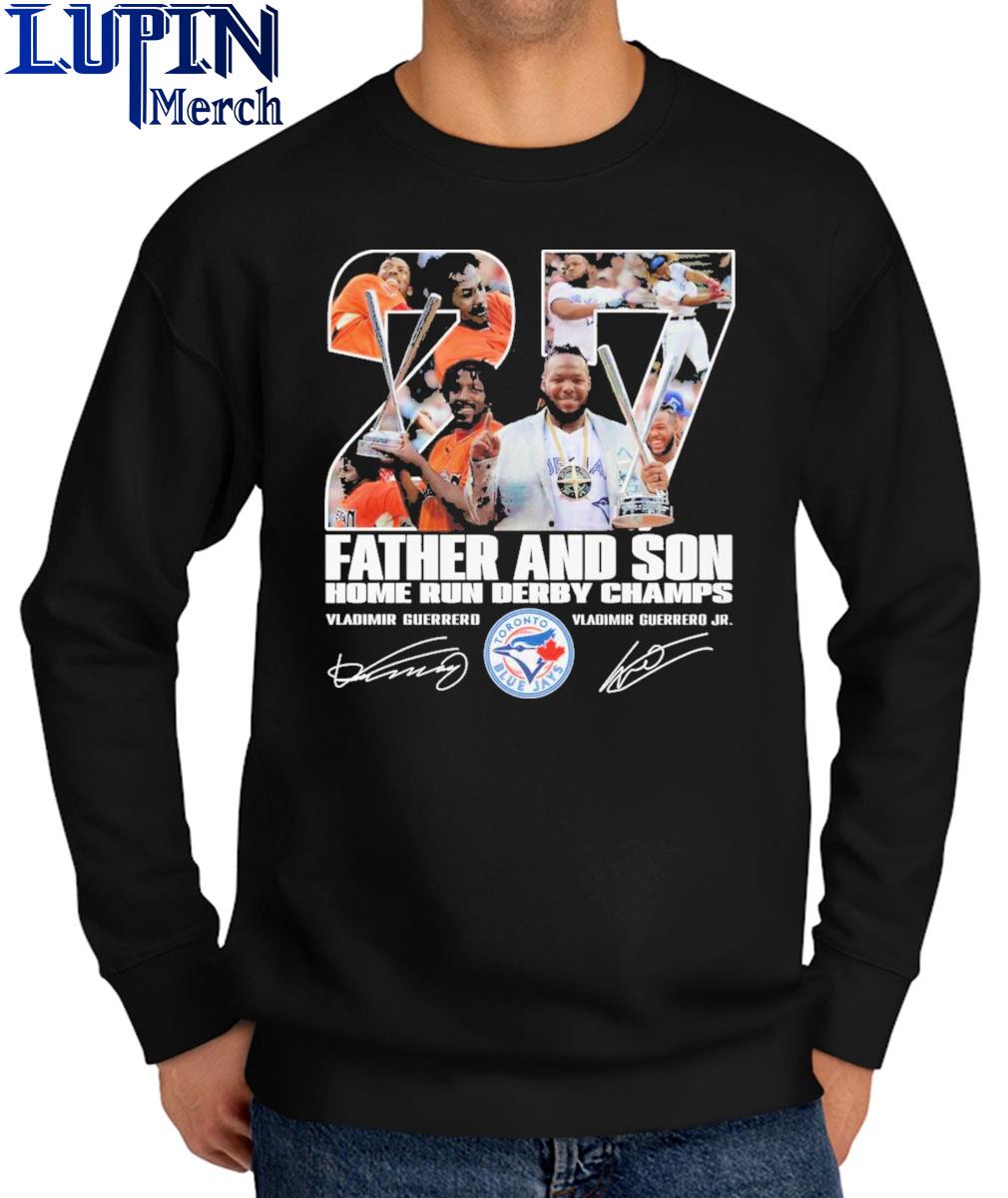 Official vladimir Guerrero And Vladimir Guerrero Jr Father And Son Home Run  Derby Champs Signature T-Shirt, hoodie, sweater, long sleeve and tank top