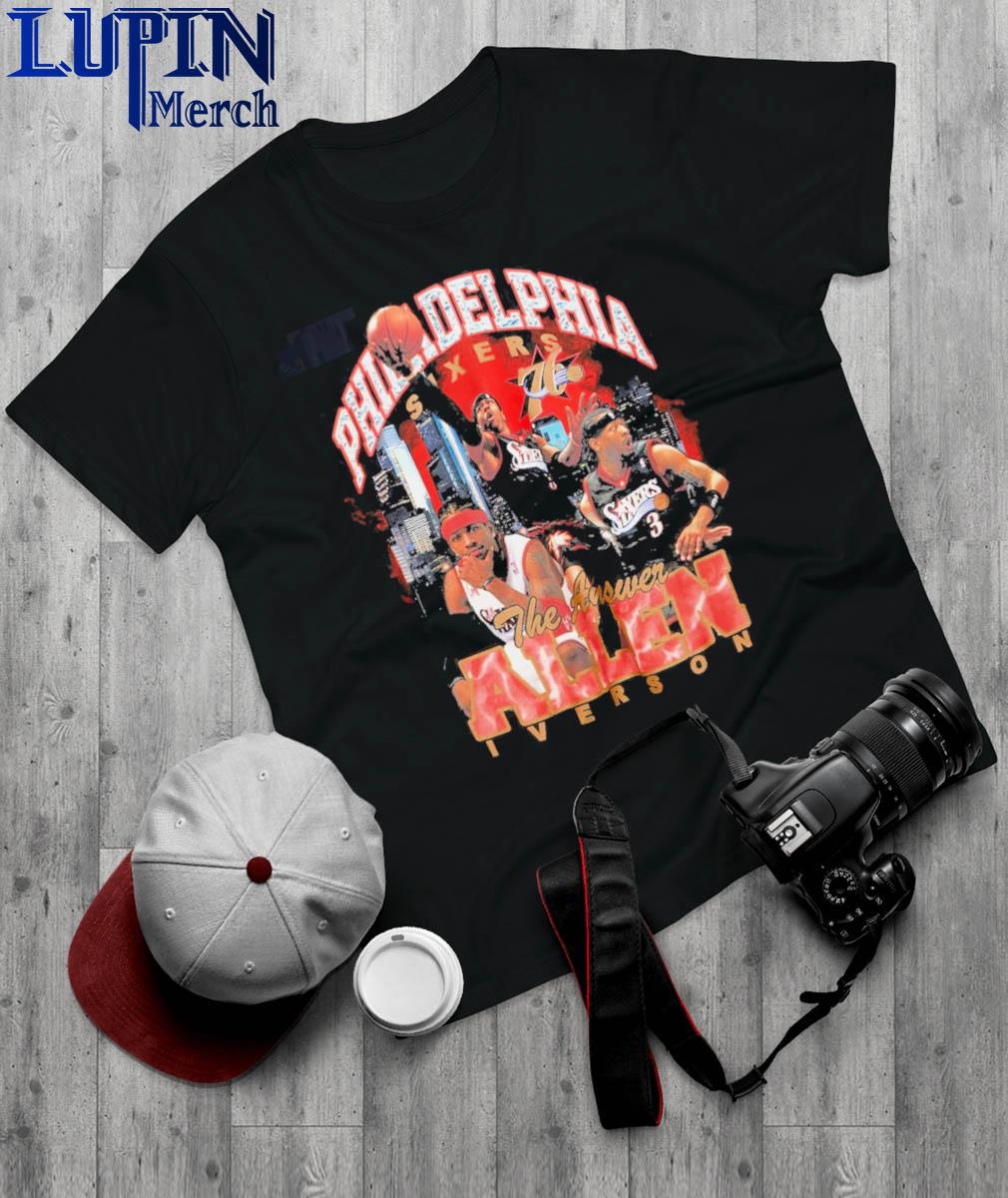 Allen Iverson Philadelphia 76ers Mitchell & Ness Hardwood Classics Bling  Concert Player T-Shirt