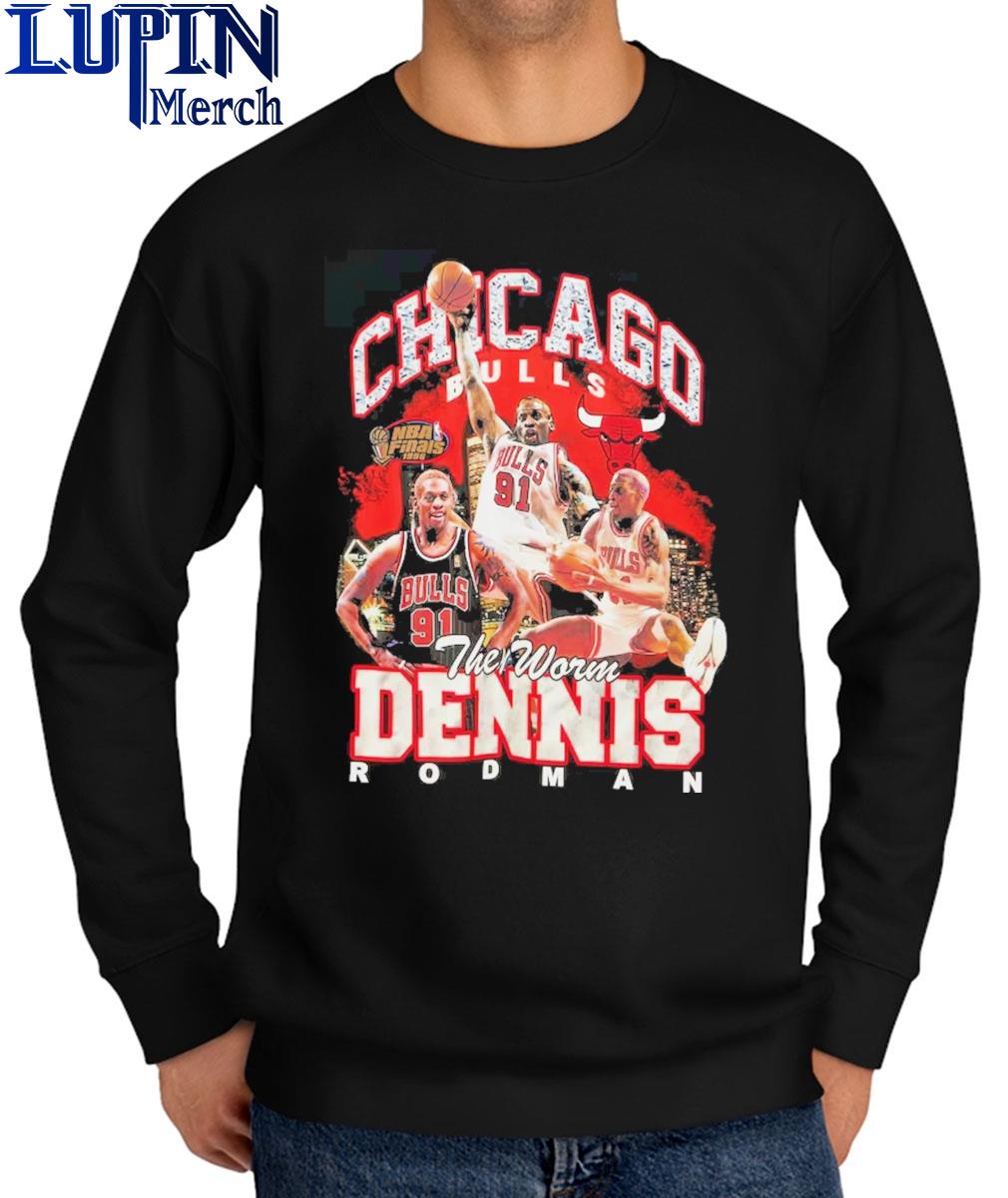 Chicago Bulls Dennis Rodman Bling Tee in Black XXL / Black