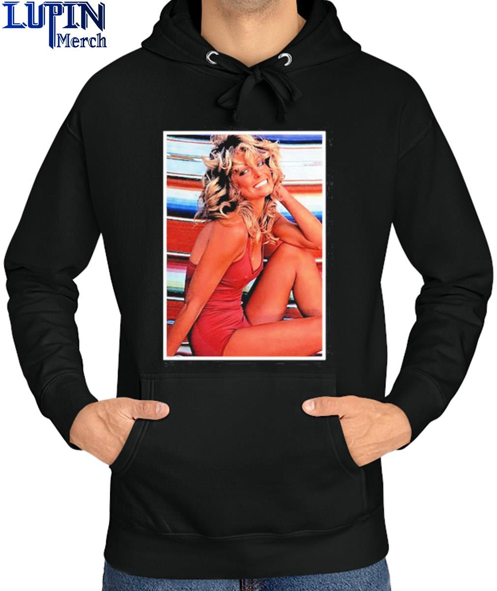 Farrah Fawcett Red Bathing Suit Flag Shirt - Myluxshirt News