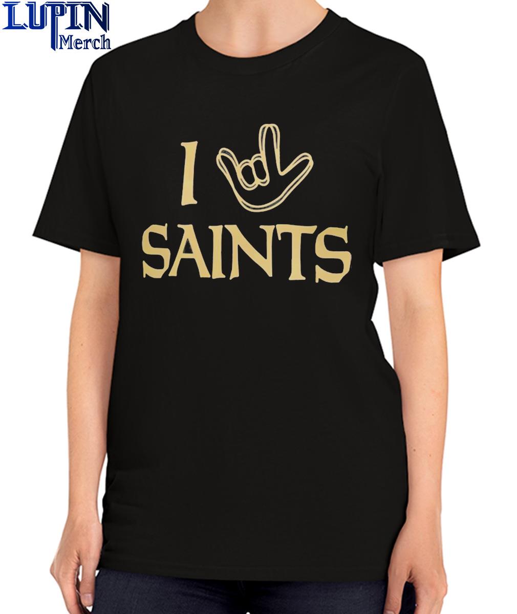 New Orleans Saints Homage The NFL ASL Collection by Love Sign Tri-Blend T- Shirt, hoodie, sweater, long sleeve and tank top