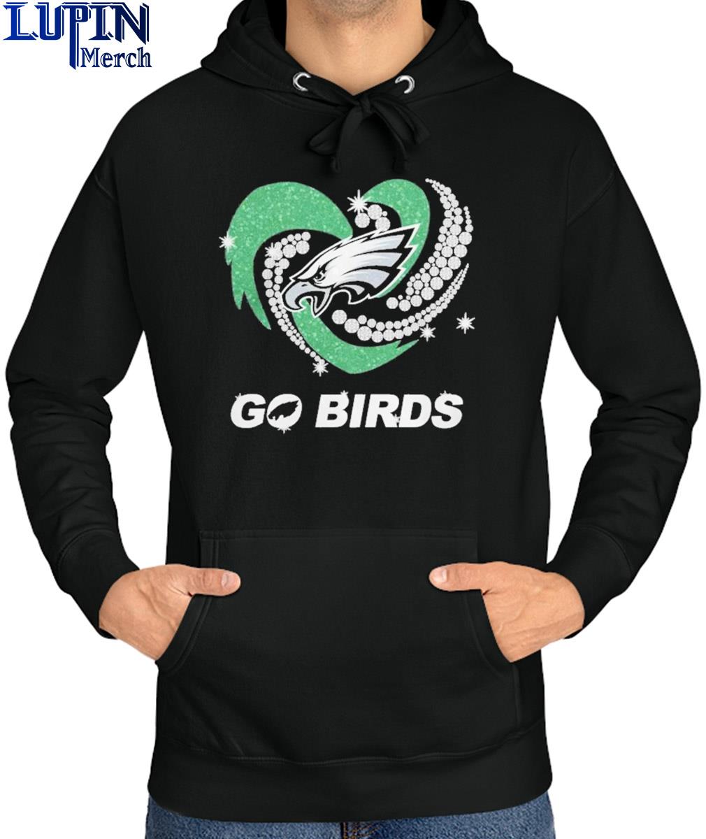 Philadelphia Eagles Go Birds Diamond Heart Shirt, hoodie, sweater, long  sleeve and tank top