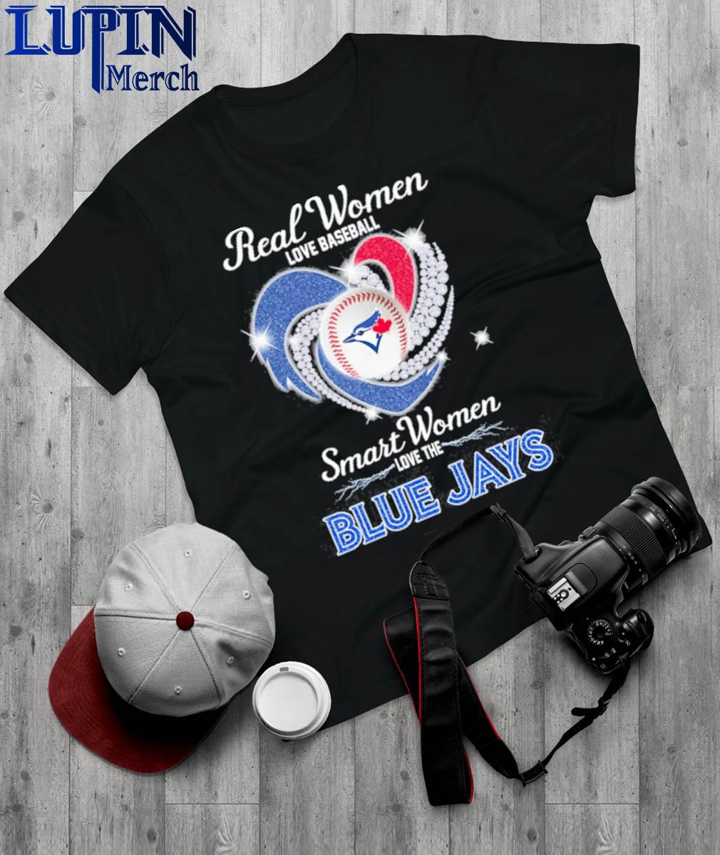 Real women love baseball smart women love the Blue Jays heart logo shirt,  hoodie, sweater, long sleeve and tank top