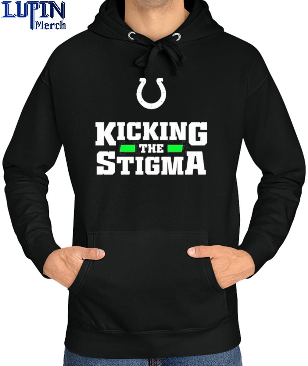 Official Indianapolis Colts Kicking The Stigma I Am Stronger Than My  Darkest Day Logo Design Shirt, hoodie, sweater, long sleeve and tank top