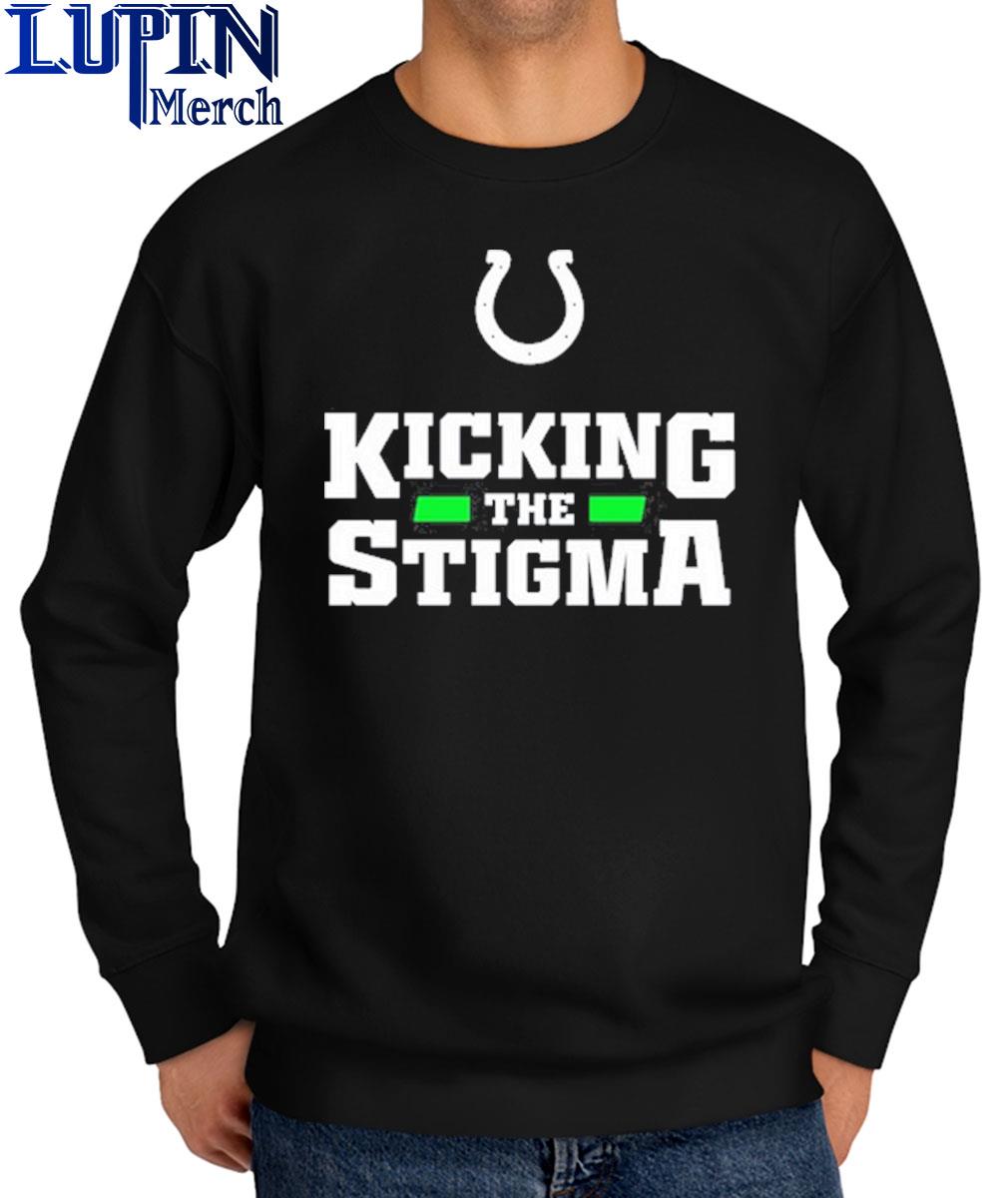 Official Indianapolis Colts Kicking The Stigma I Am Stronger Than My  Darkest Day Logo Design Shirt, hoodie, sweater, long sleeve and tank top