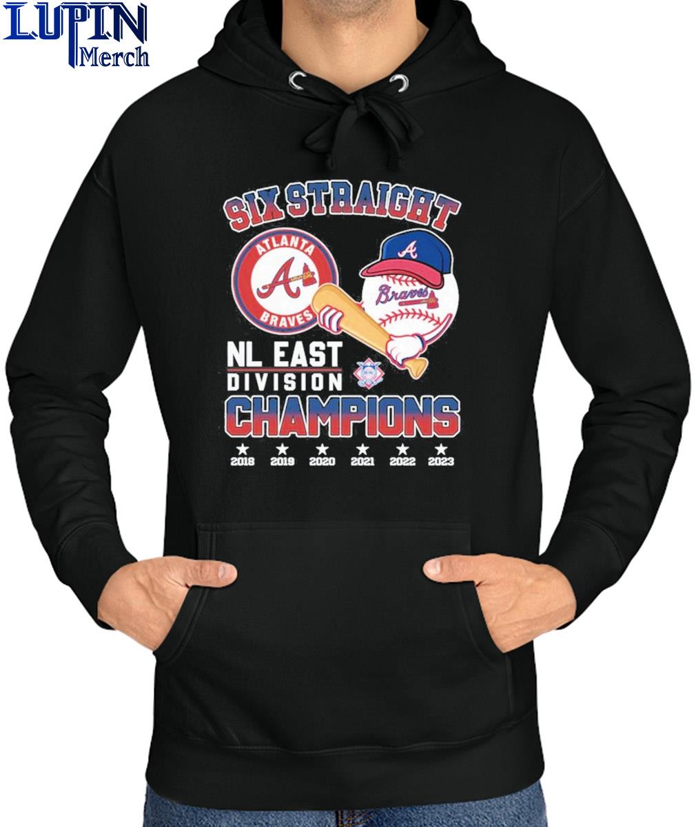 Six Straight Atlanta Braves NL East Division Champions Shirt, hoodie,  sweater, long sleeve and tank top