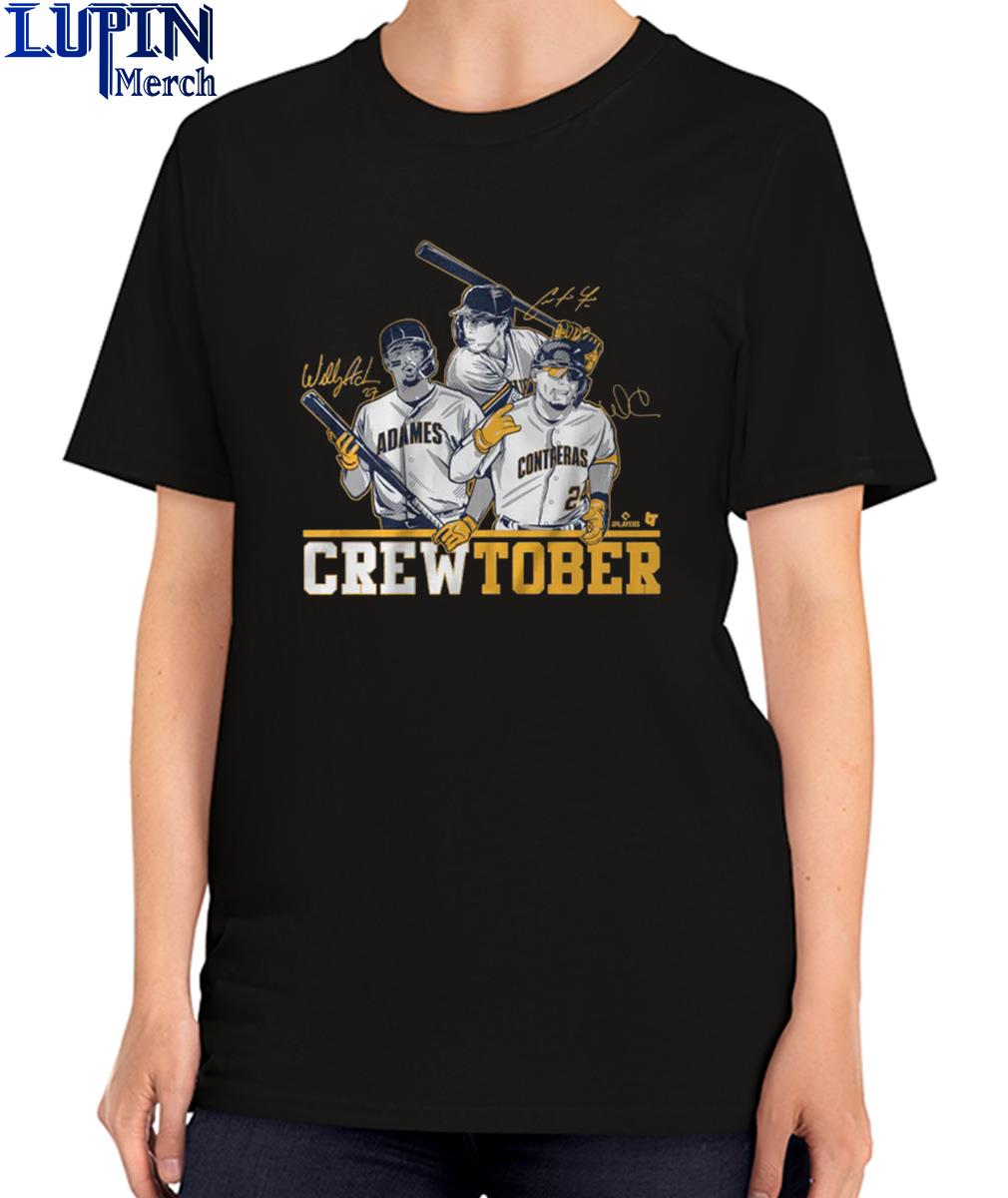 Christian yelich willy adames and william contreras crewtober shirt,  hoodie, sweater, long sleeve and tank top