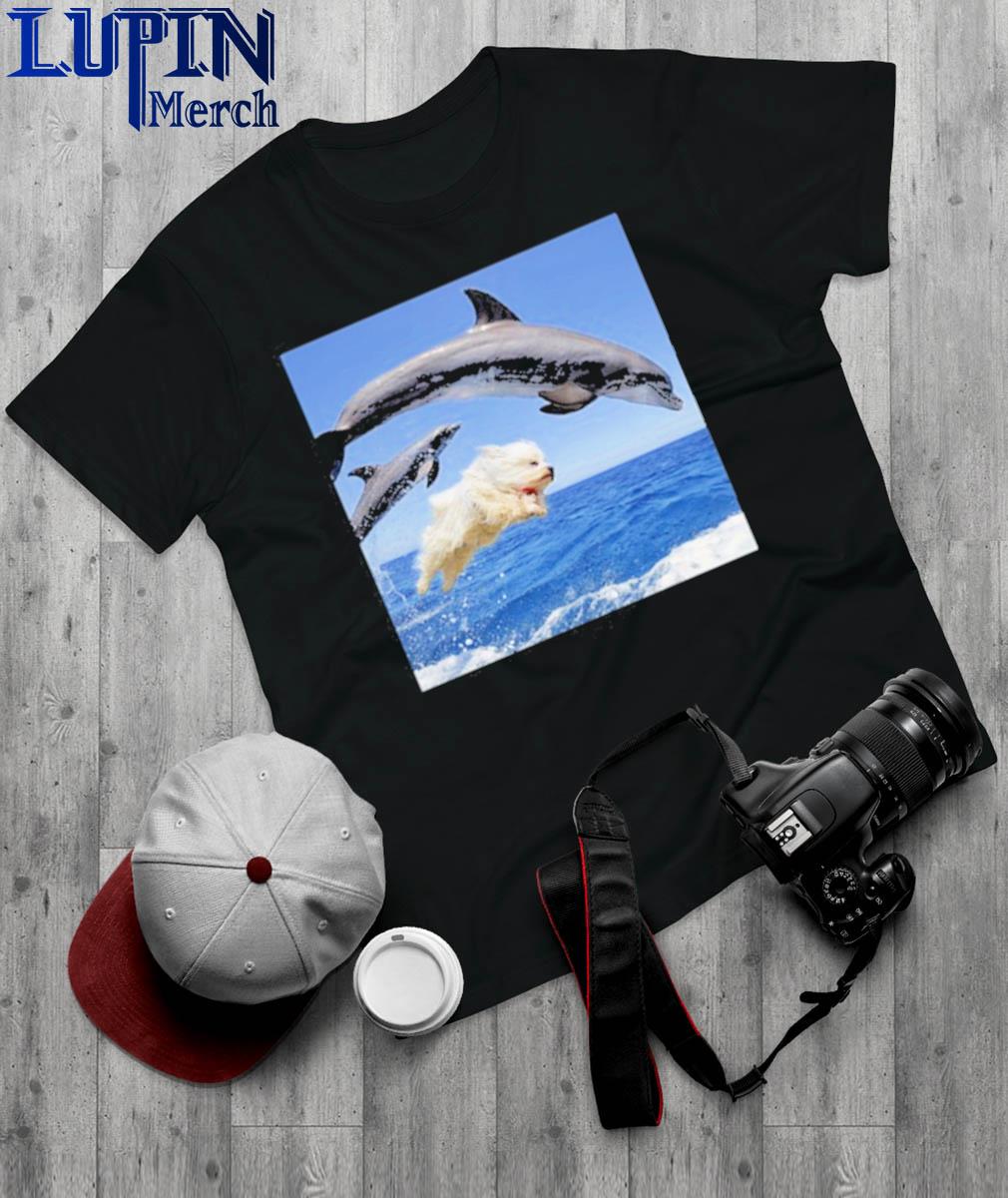 Official dog Swimming With Dolphin Shirt